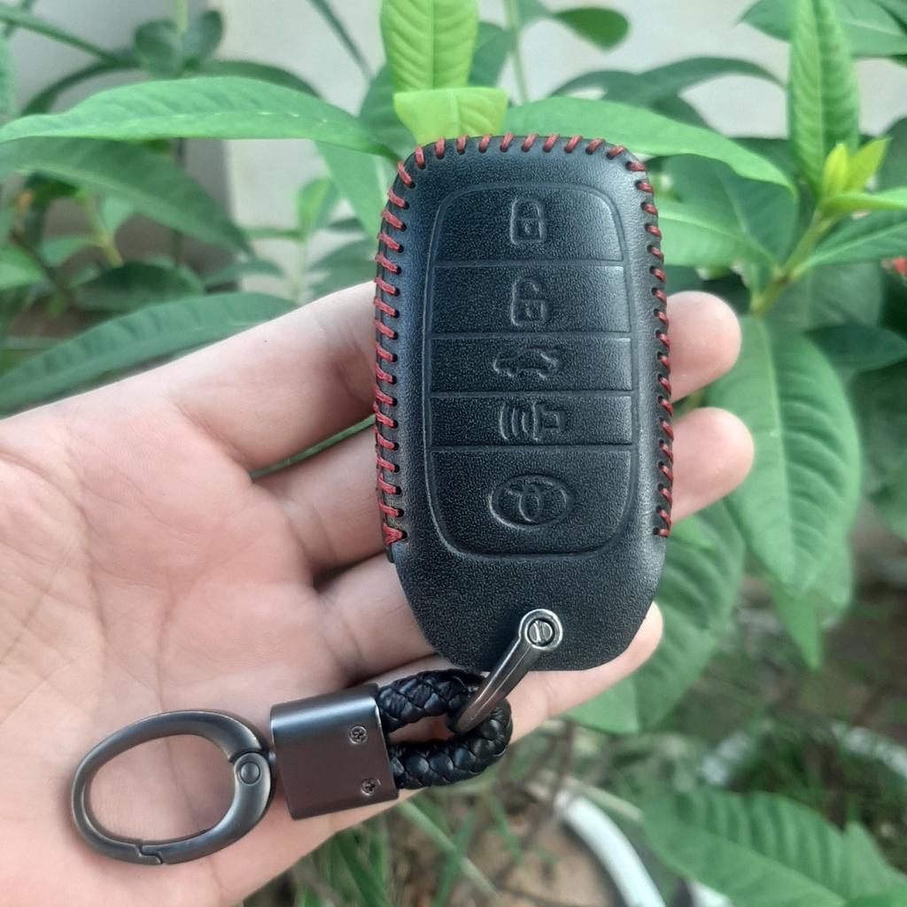 Bao da chìa khoá Camry, Hilux, fortuner, innova chìa thông minh 4 nút. Bảo hành 2 năm, da thật 100%