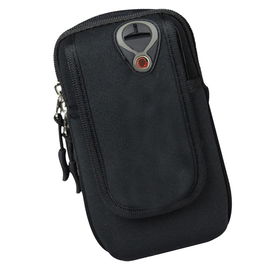 Running Sport Arm Band Strap Holder Pouch Bag Case F Exercise Workout Black