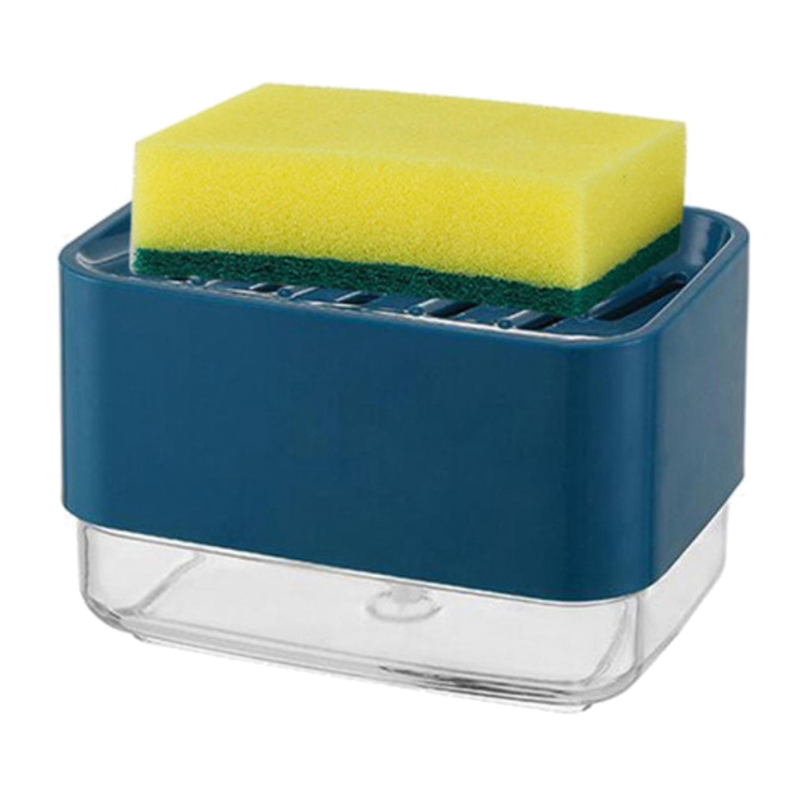 Kitchen Soap Dispenser with Drainage Sponge Holder Soap Caddy Box
