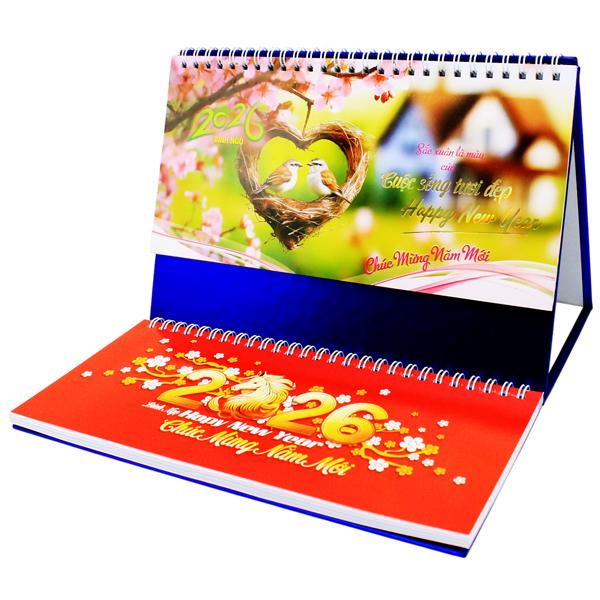 Lịch Để Bàn 2 Lò Xo - Cuộc Sống Tươi Đẹp - NST 77B