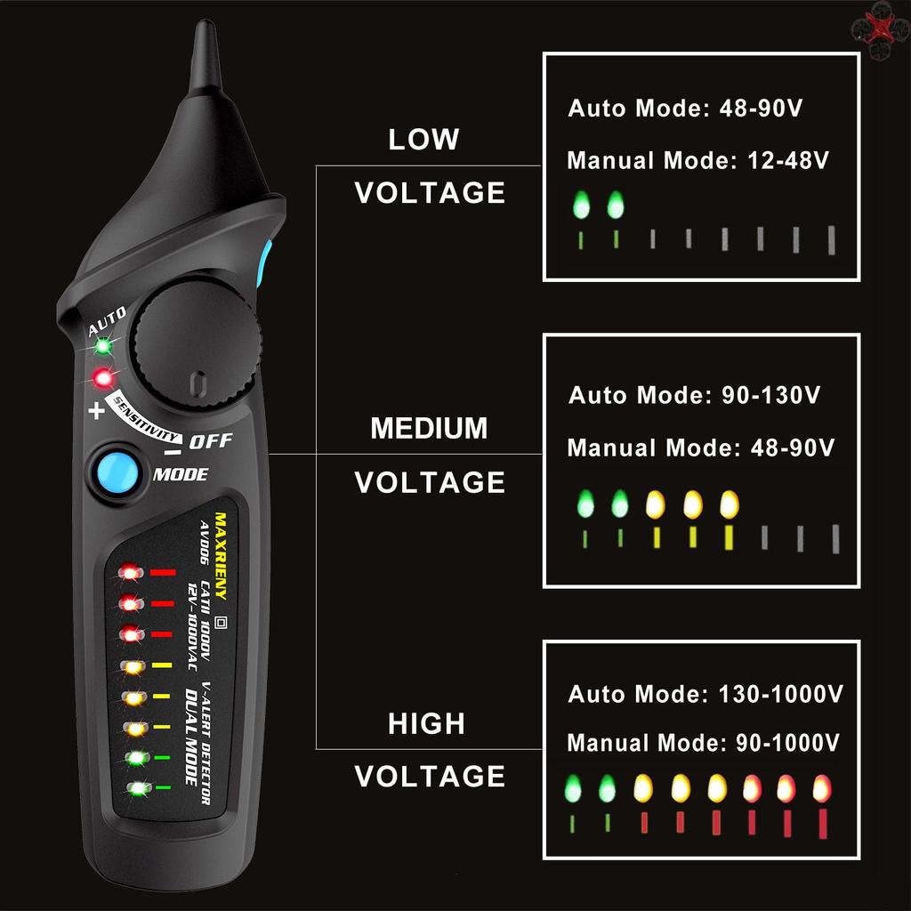 Bút Thử Điện Áp Không Tiếp Xúc Maxrny Avd06 12v / 48v ~ 1000v