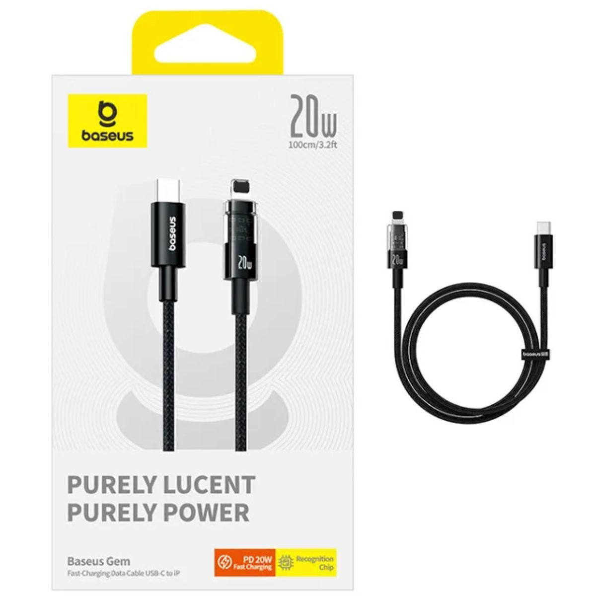 Cáp sạc nhanh và truyền dữ liệu Type C to iP 20W Baseus Gem Charging Cable - Hàng chính hãng