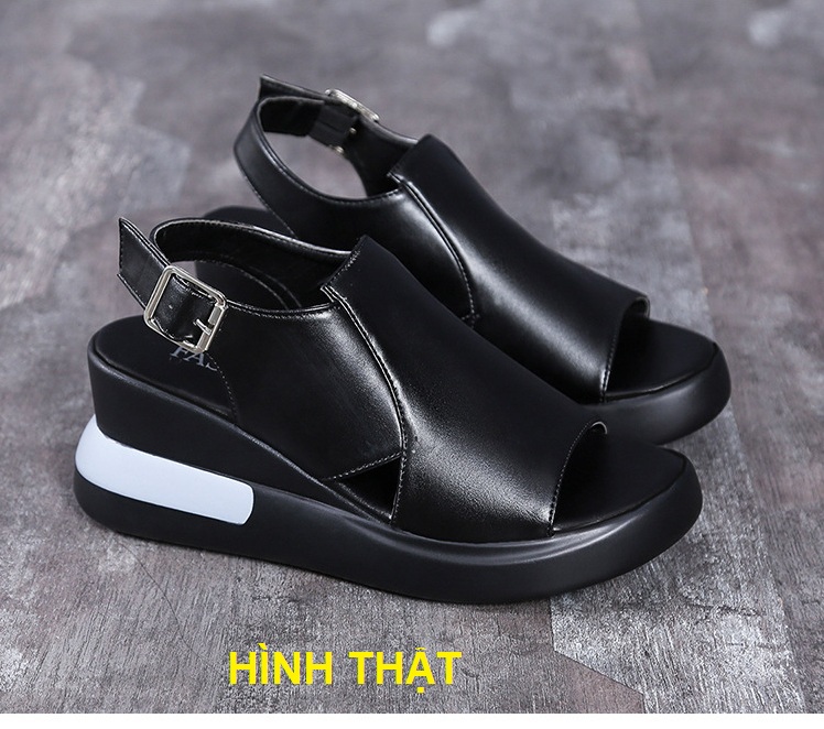 [HÀNG XỊN] Giày sandal nữ bánh mì 5 phân 3 quai ngang cao cấp, đường phồ, teen, năng động S097