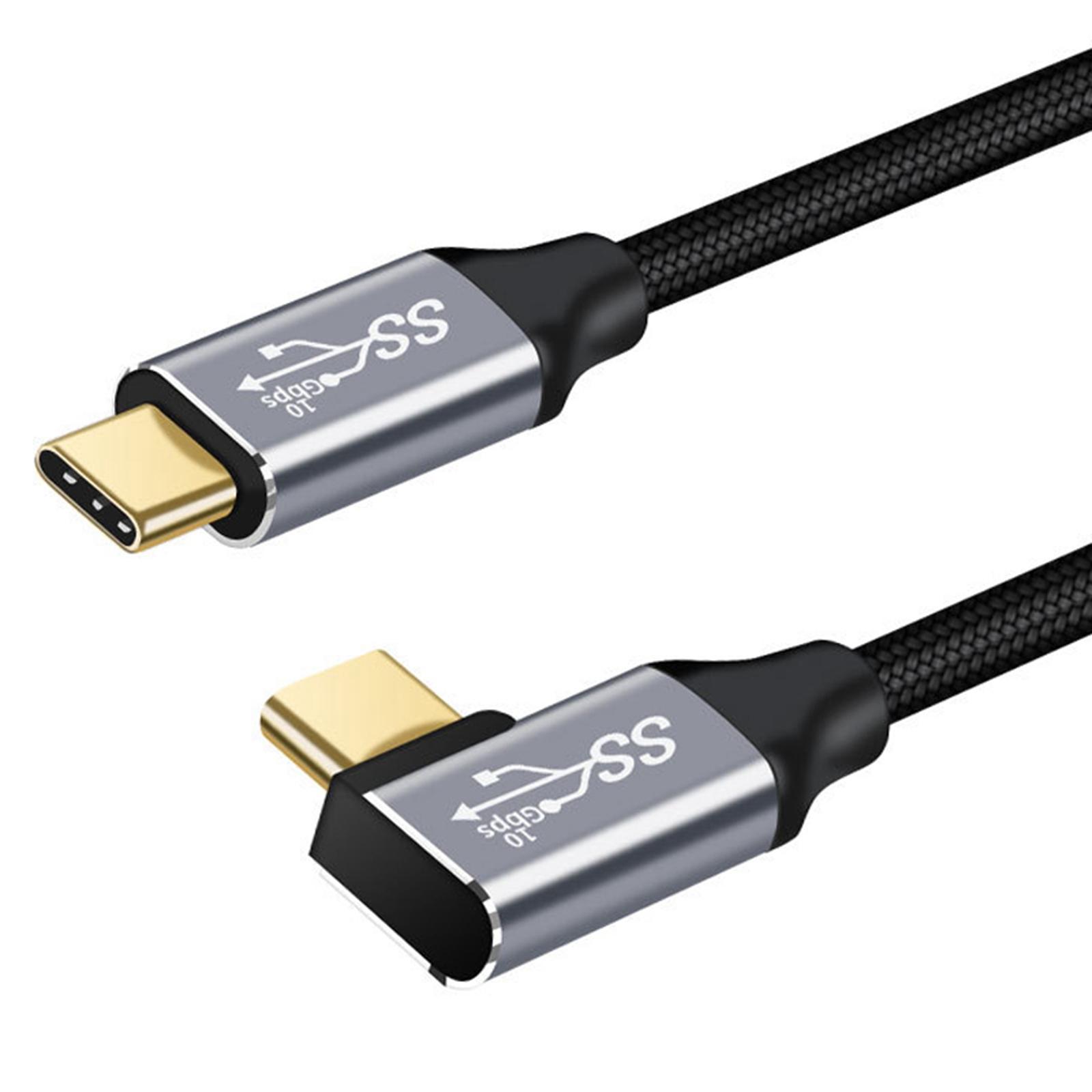 USB C Extension Cable 90 Degree Angled 100W USB 3.1 for Laptops Computer