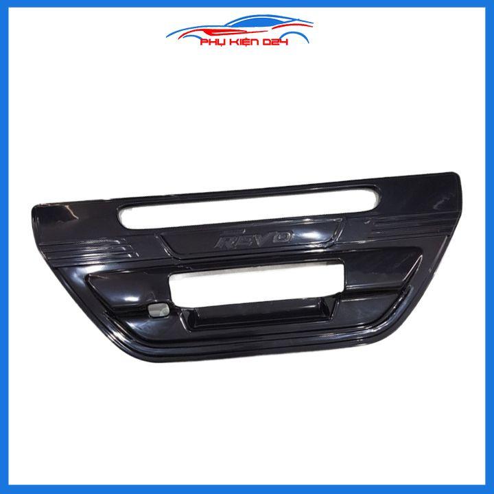 Ốp tay mở cốp mạ Hilux Revo hai màu đen bạc  trang trí xe chống va đập hiệu quả