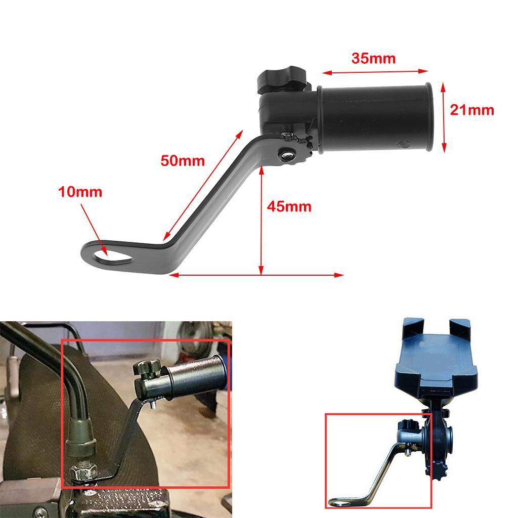 Motorcycle Rearview Mirror Phone Handlebar USB Charger Holder Bracket