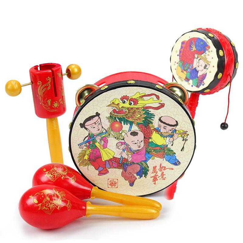 Bộ đồ chơi trống cầm tay cho trẻ 5 món cho bé sơ sinh,trẻ em - Shop trẻ thơ NK