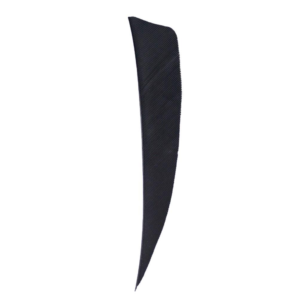 2-6pack 12 Pieces 4 Inch Archery Arrow Feathers Fletchings Vanes Black