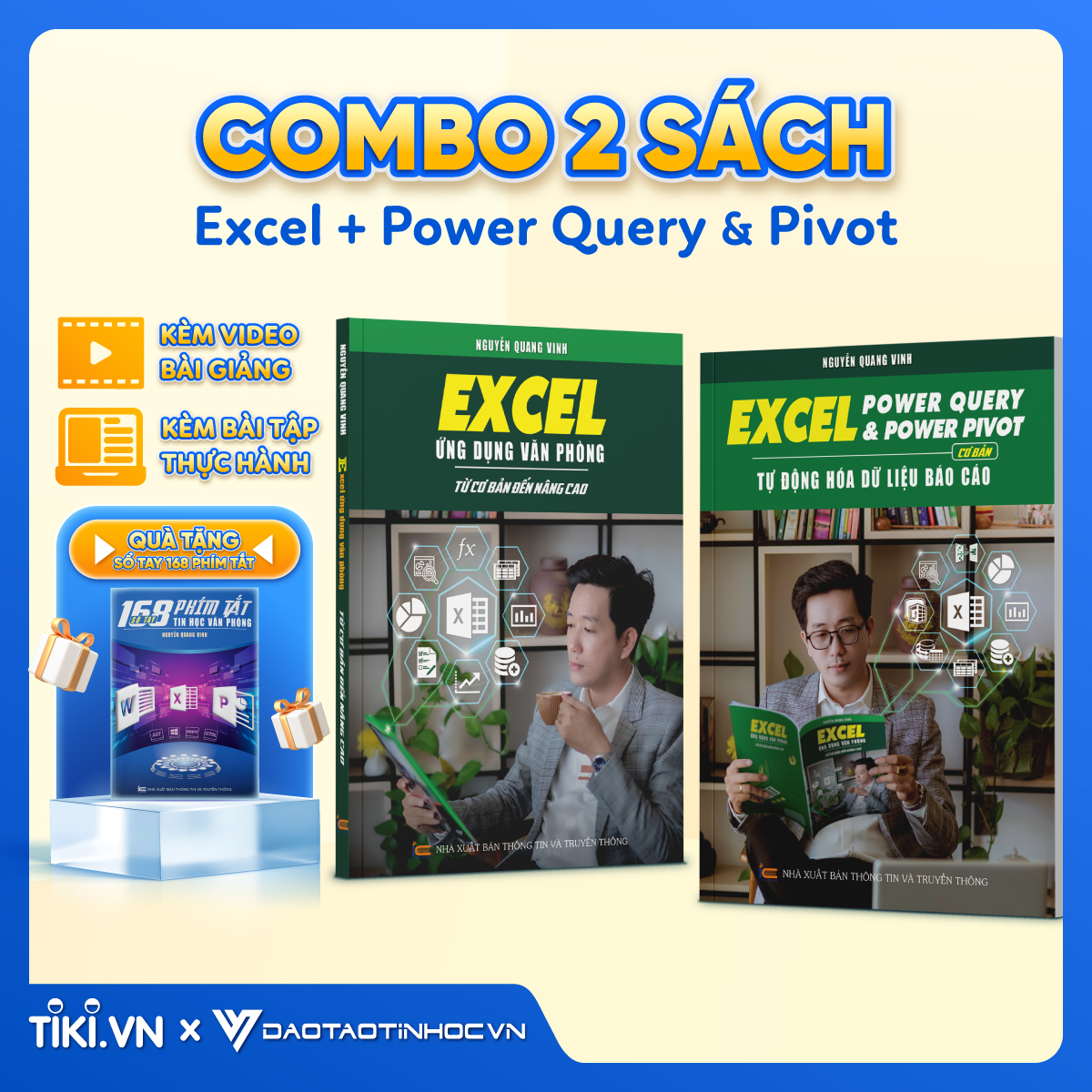 Combo 2 Sách Power Query &amp; Power Pivot Và Excel Cơ Bản Đến Nâng Cao Kèm Video Khóa Học
