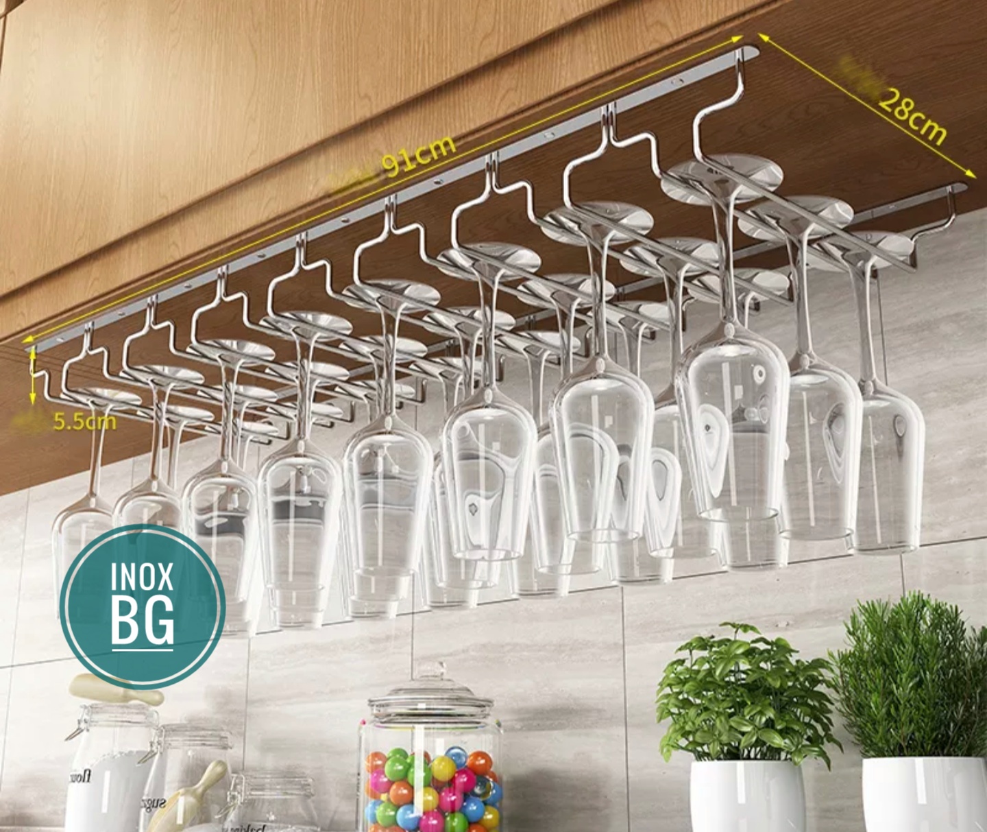 Treo ly 3/4/5/6/7/8 hàng sâu 28cm Inox 304 chịu nước