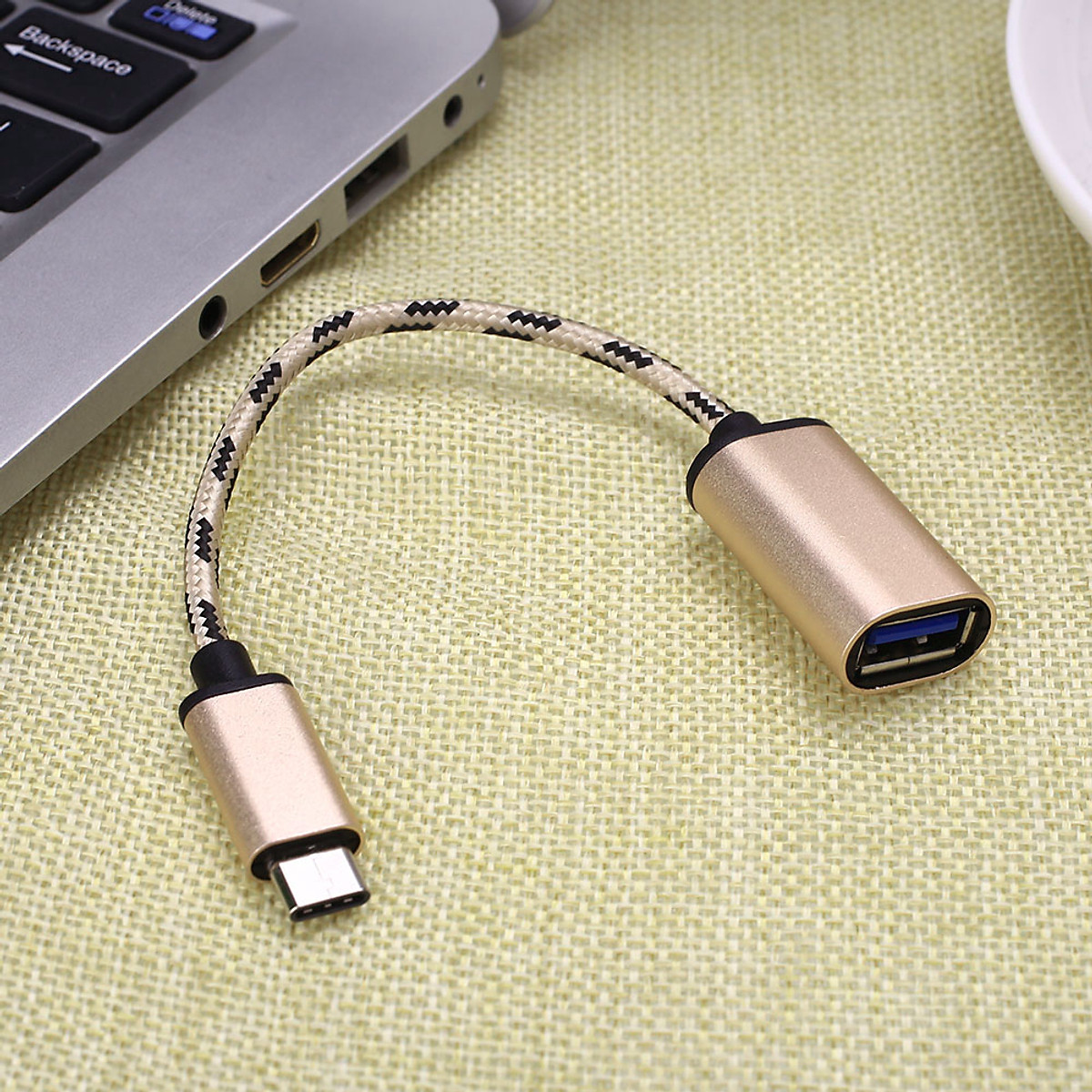 Cáp OTG Type-C Sang USB 3.0 - Hỗ Trợ Kết Nối Cho Điện Thoại Với USB, Chuột, Bàn Phím - Hàng Chính Hãng