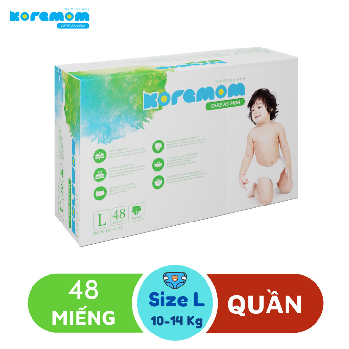 Tã Bỉm Quần Koremom Đủ Size M/L/XL/XXL- Bao Bì Mới