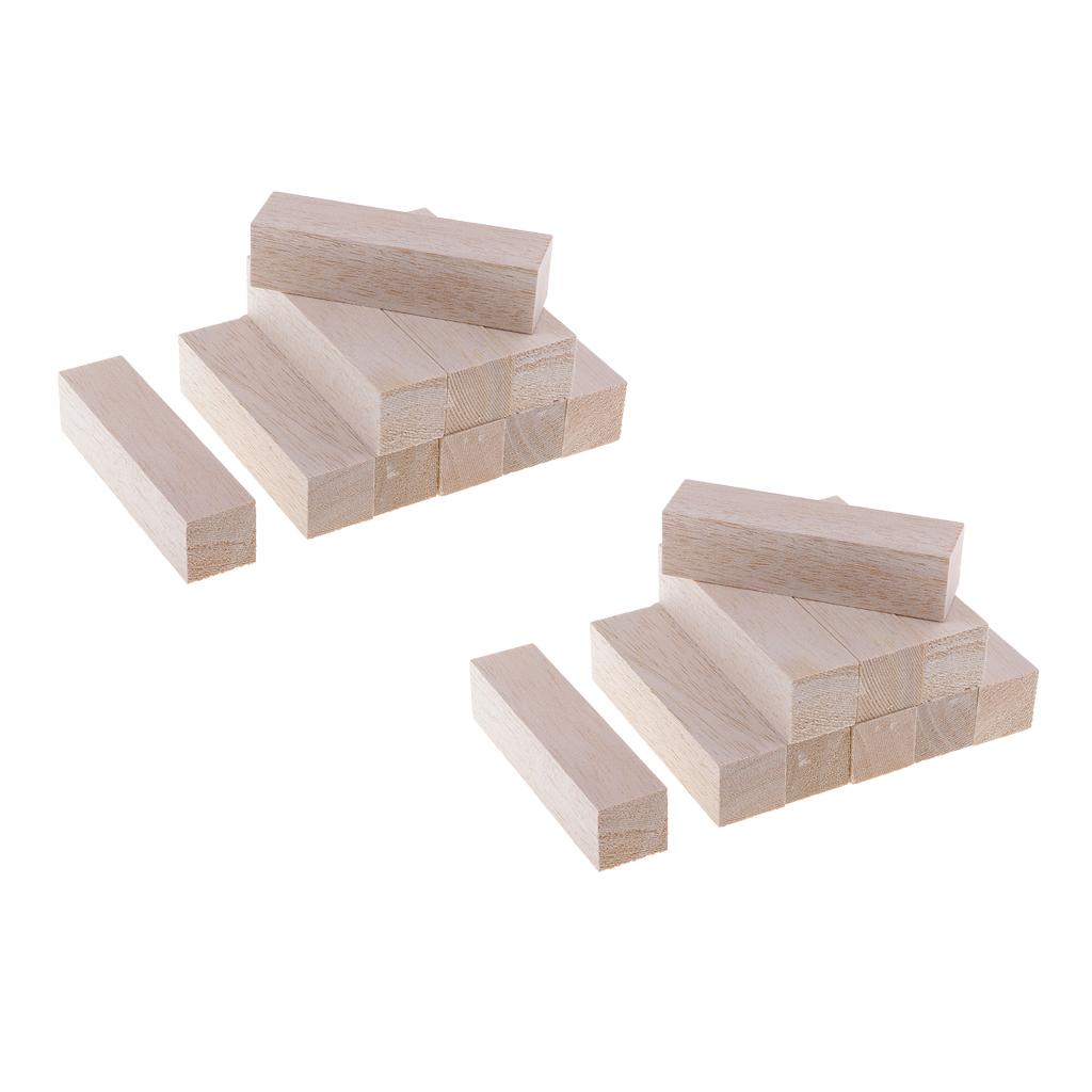 Gỗ Balsa Khối Tự Làm Để Tạo Hình Thủ Công Làm Việc Gỗ Chất Liệu 20 Chiếc 120 Mm