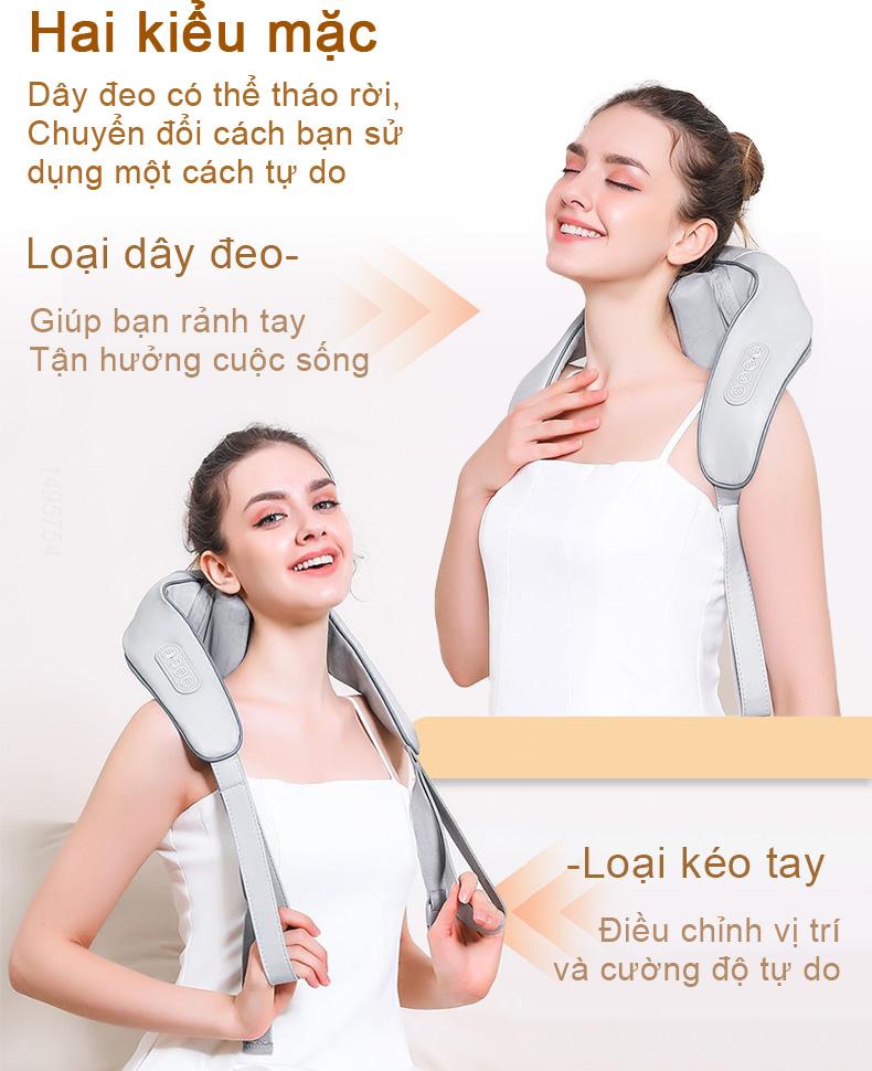 WISEZEN Máy massage vai gáy – Hai chế độ, hai tốc độ, thư giãn cho cả gia đình.