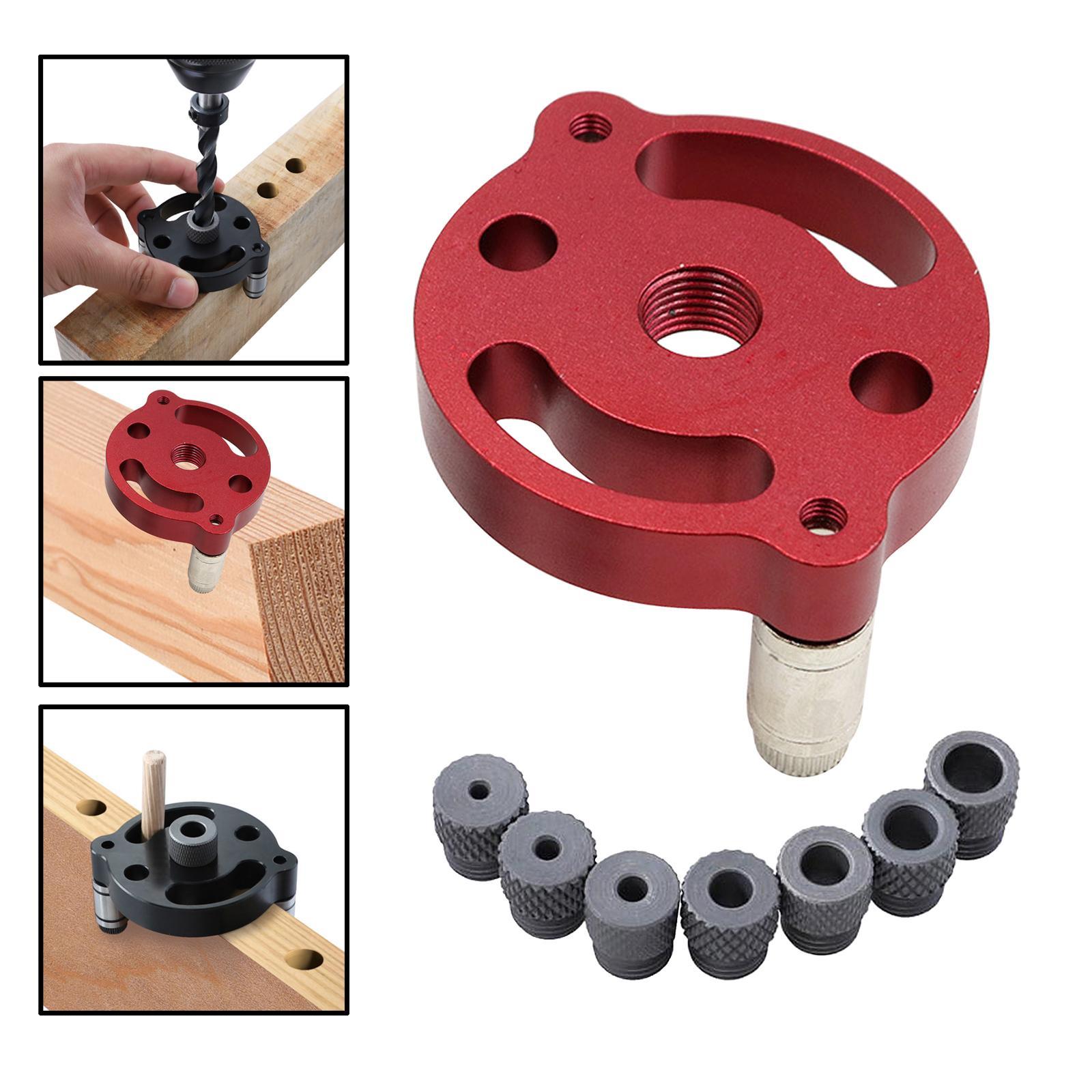 2Set 2-10mm Self-Centering Doweling Jig Set Vertical Hole Puncher Locator