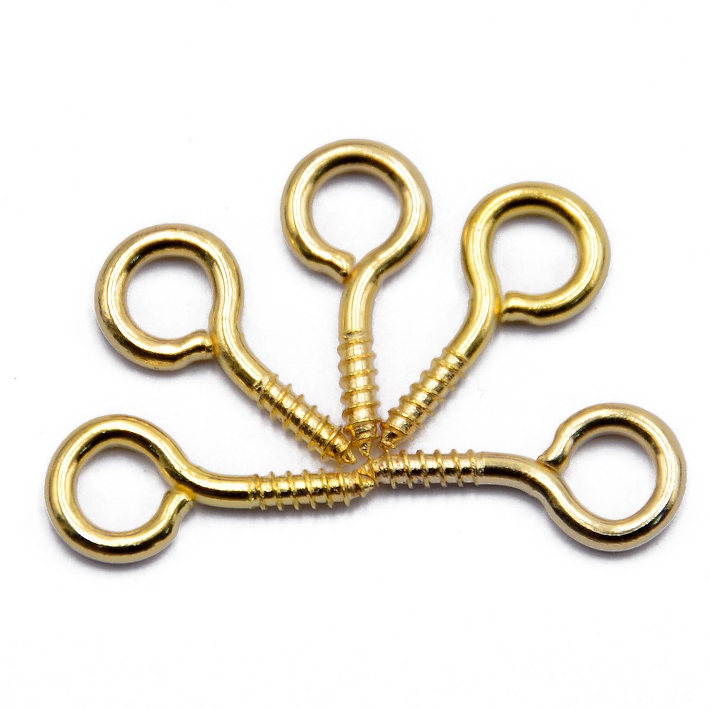 200 Pieces Mixed Tiny Screw Eye Pin Peg Tail Jewelry Making Findings Craft