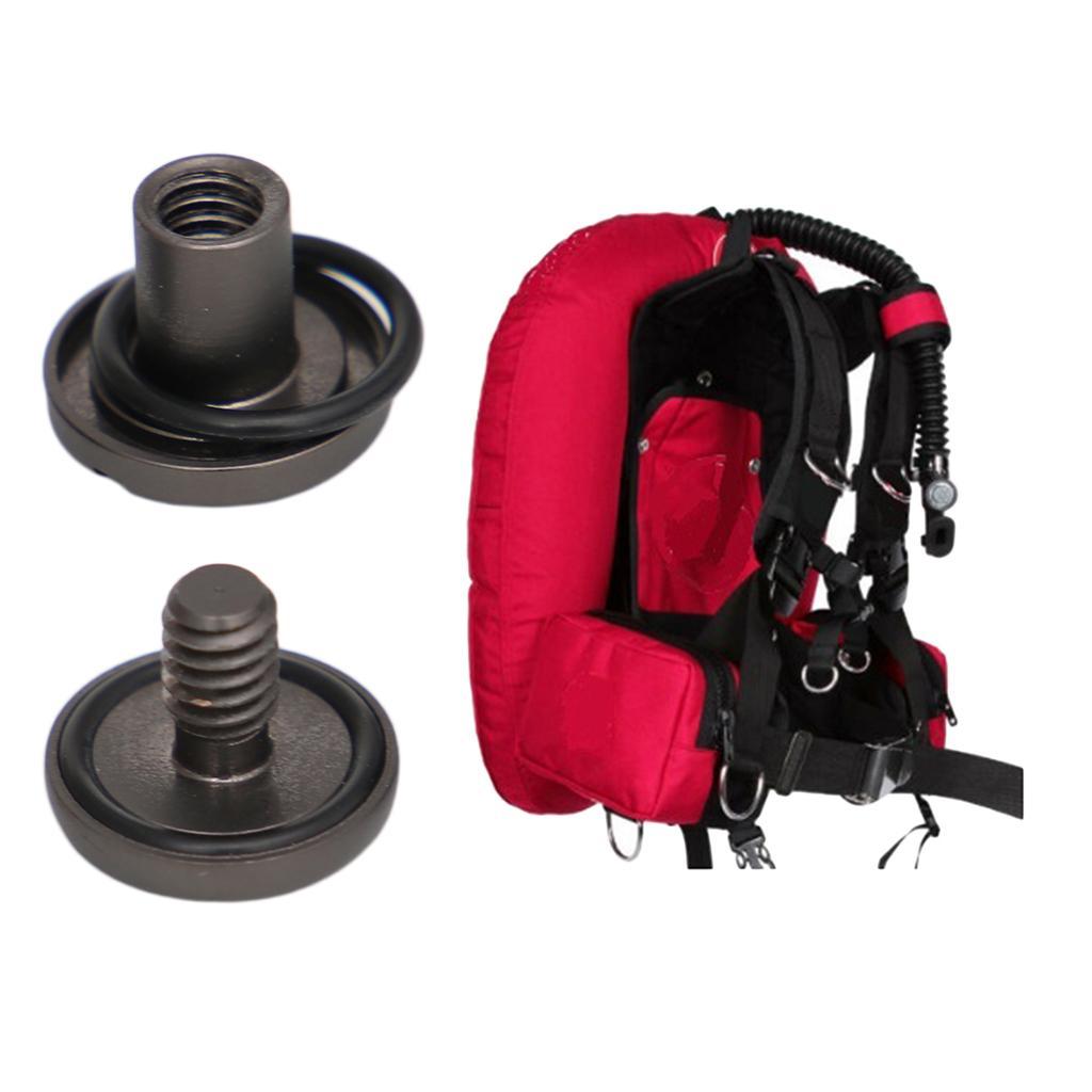 2 Packs Tech Scuba Diving Diver BCD Backplate Book Screw Dive Accessories