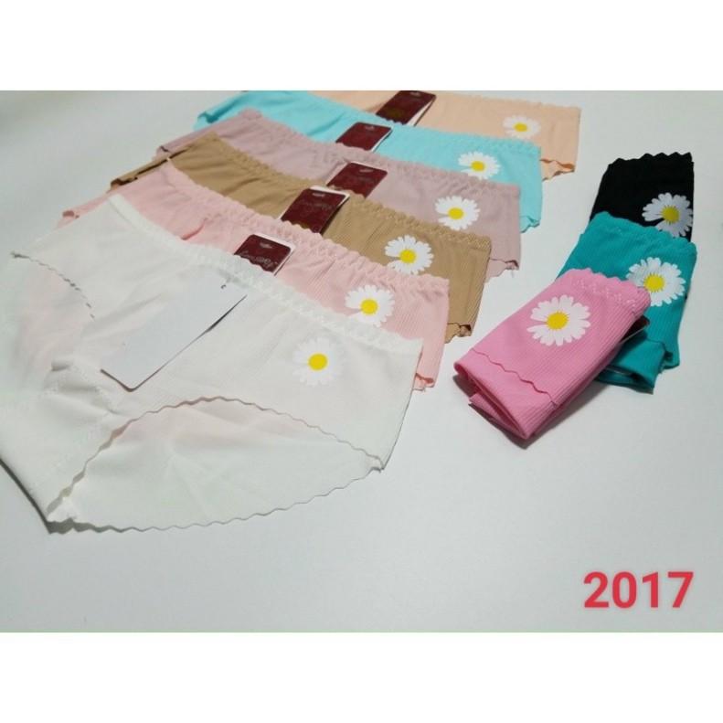 Quần Lót Nữ. Quần Lót Gân tăm hoa cúc không đường viền 2015-2016
