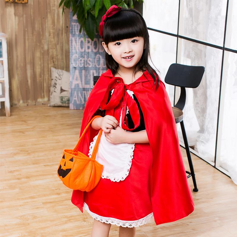 Năm 2021 Cô Bé Quàng Khăn Đỏ Trang Phục Hóa Trang Cho Trẻ Em Bé Gái Công Chúa Váy Halloween Carnival Fantasia Đảng Bé Gái Áo Lạ Mắt
