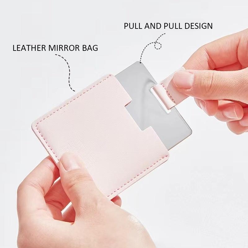 Gương Derf Trang Điểm Dạng Thẻ Vuông Nhỏ Bằng Thép Không Gỉ