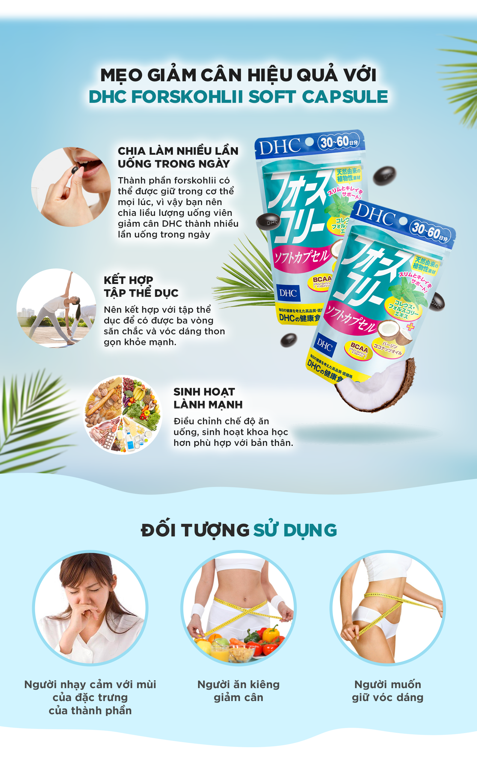Viên Uống DHC Forskohlii Soft Capsule Giúp Dáng Thon Gọn, Săn Chắc