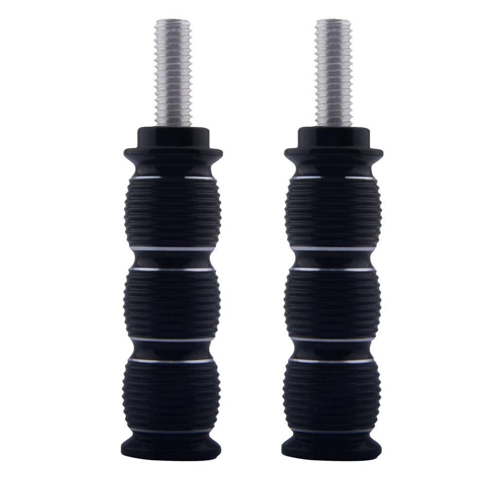 2pcs CNC Motorcycle Ribbed Toe Peg for Victory Cross Country Black