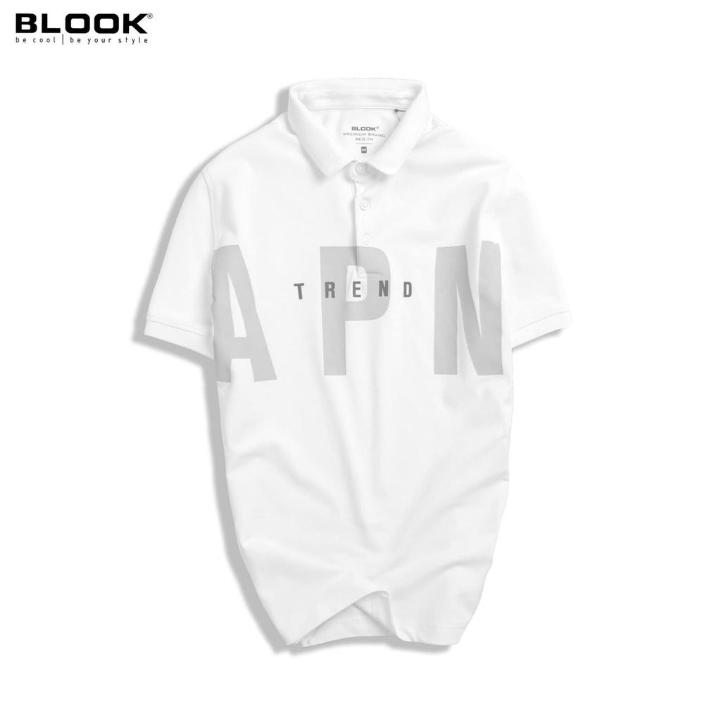 Áo polo nam slimfit BLOOK vải thun mềm, in nhiệt , cotton co giãn 35019 ( HÌNH THẬT )