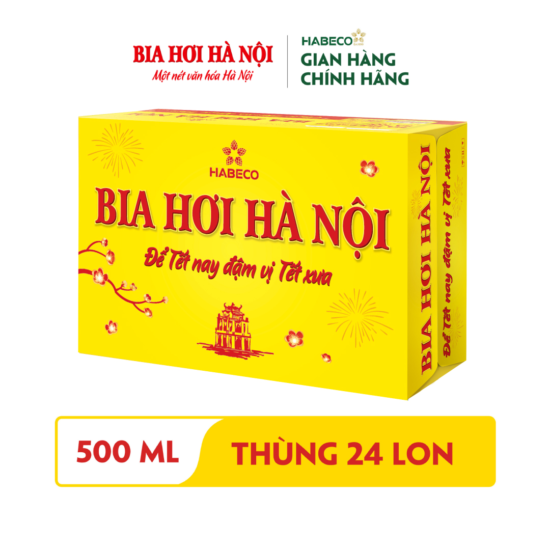 Bia Hơi Hà Nội - Thùng 24 lon 500ml