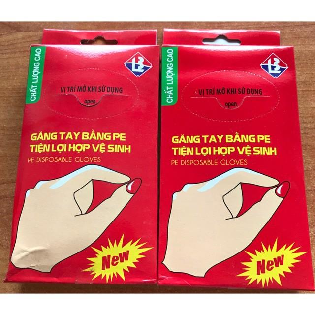 Găng tay nilon sử dụng 1 lần 1 hộp 100 cái
