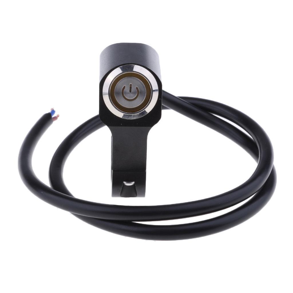 Motorcycle 25mm/1" Handlebar Headlight Switch and Wires Waterproof On/Off
