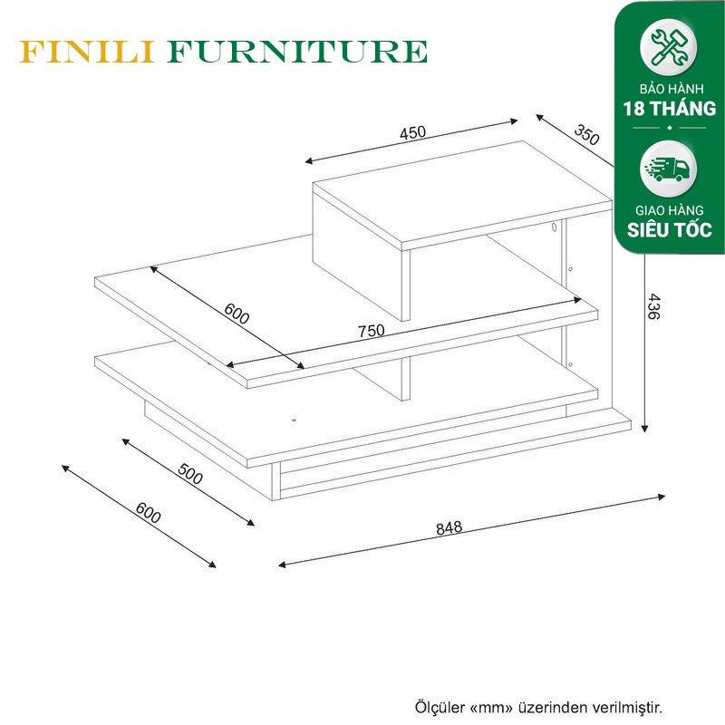 Bàn trà sofa thiết kế độc đáo nhiều tầng FBT04