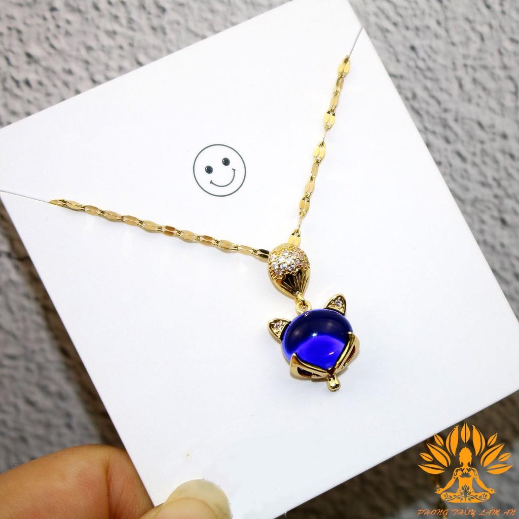 MẶT DÂY CHUYỀN HỒ LY ĐÁ TỰ NHIÊN ĐỦ MÀU BERYL TÌNH DUYÊN MAY MẮN TÀI LỘC TẶNG KÈM DÂY ĐEO, HỘP GẤM CAO CẤ