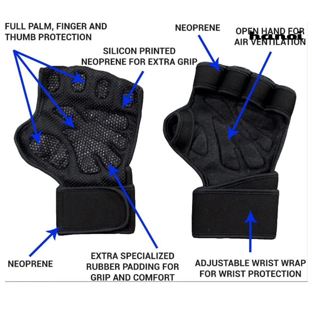 Găng Tay Hở Ngón Tập Thể Thao Chuyên Dụng