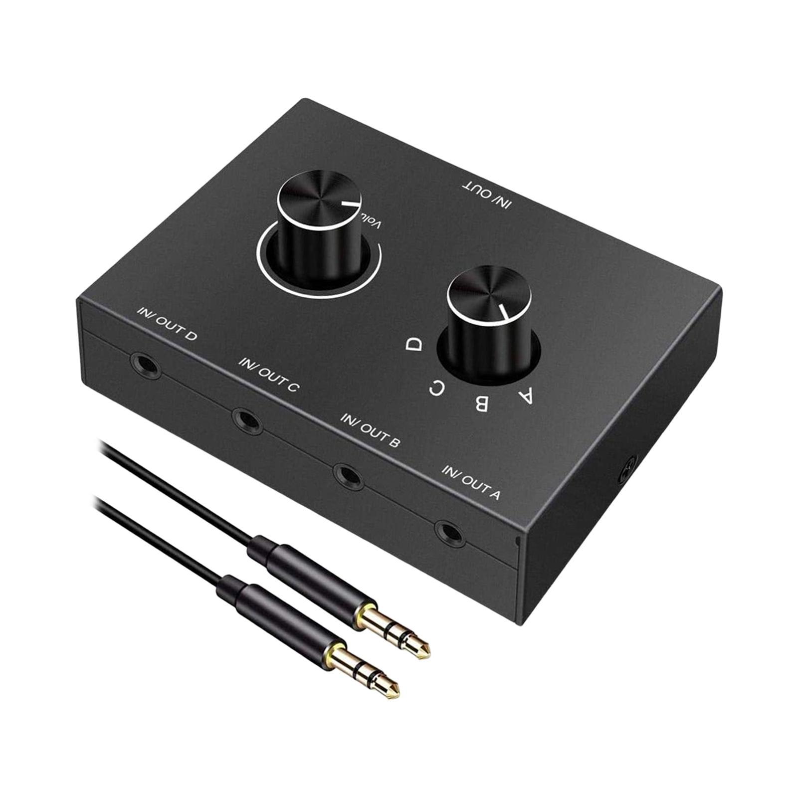 3.5mm Audio Switch Professional  Output Lightweight for Laptop PC