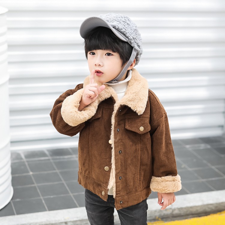 Áo khoác nhung lót lông bé trai cao cấp, chất nhung mềm mại, lót lông dày ấm, thời trang nam tính, giữ ấm cực tốt cho bé | MP28