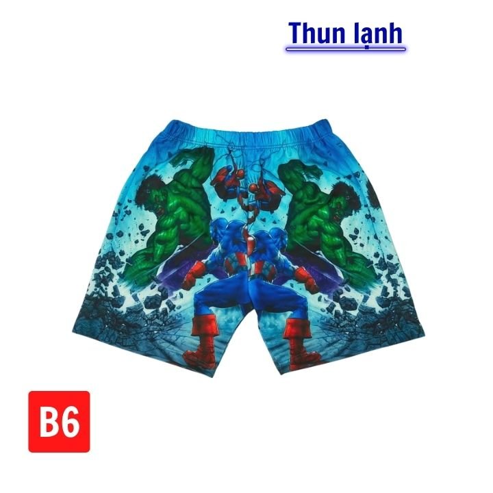 Đồ bộ bé trai hình siêu nhân từ 9-45kg - Vải thun cotton lạnh - Giặt không vỡ hình