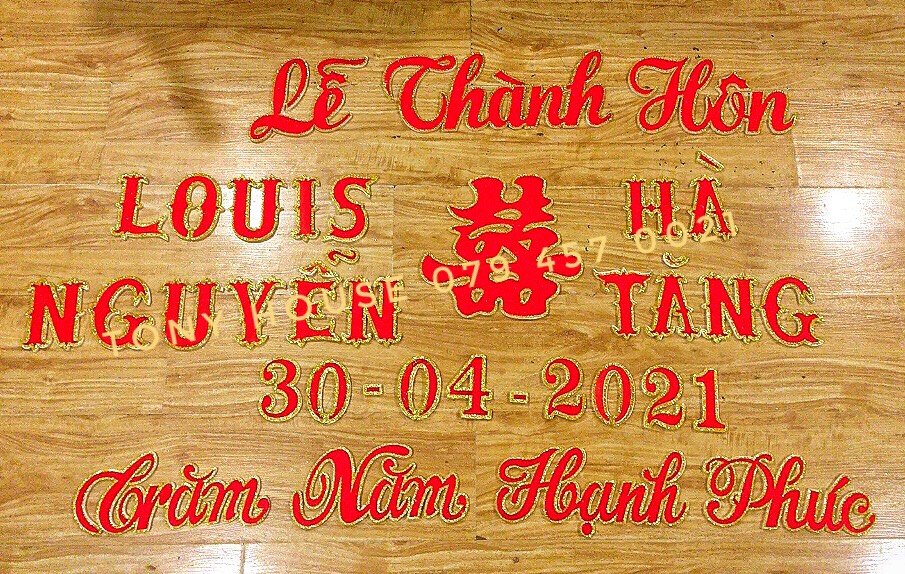 Bộ chữ xốp ghép tên cô dâu chú rể - chữ xốp sinh nhật - TONYHOUSEWEDDING
