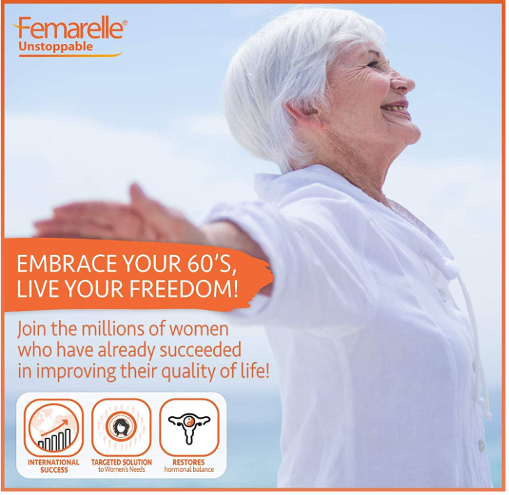 Hình ảnh Femarelle Unstoppable - Thực phẩm BVSK dành cho phụ nữ hậu mãn kinh: hỗ trợ xương khớp, tăng dẻo dai cho mô và cơ, cải thiện giấc ngủ....
