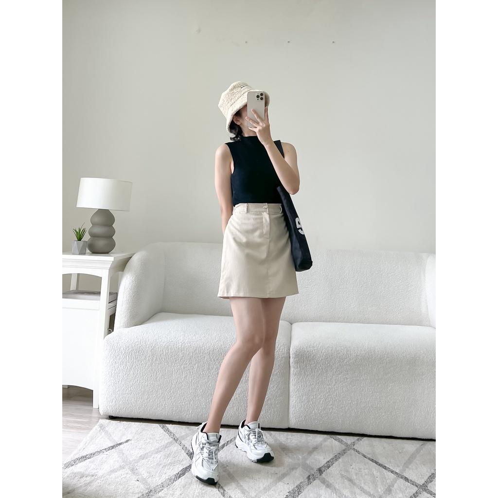 Surichau House - Áo ba lỗ trơn cổ cao chất dày dặn hàng đẹp