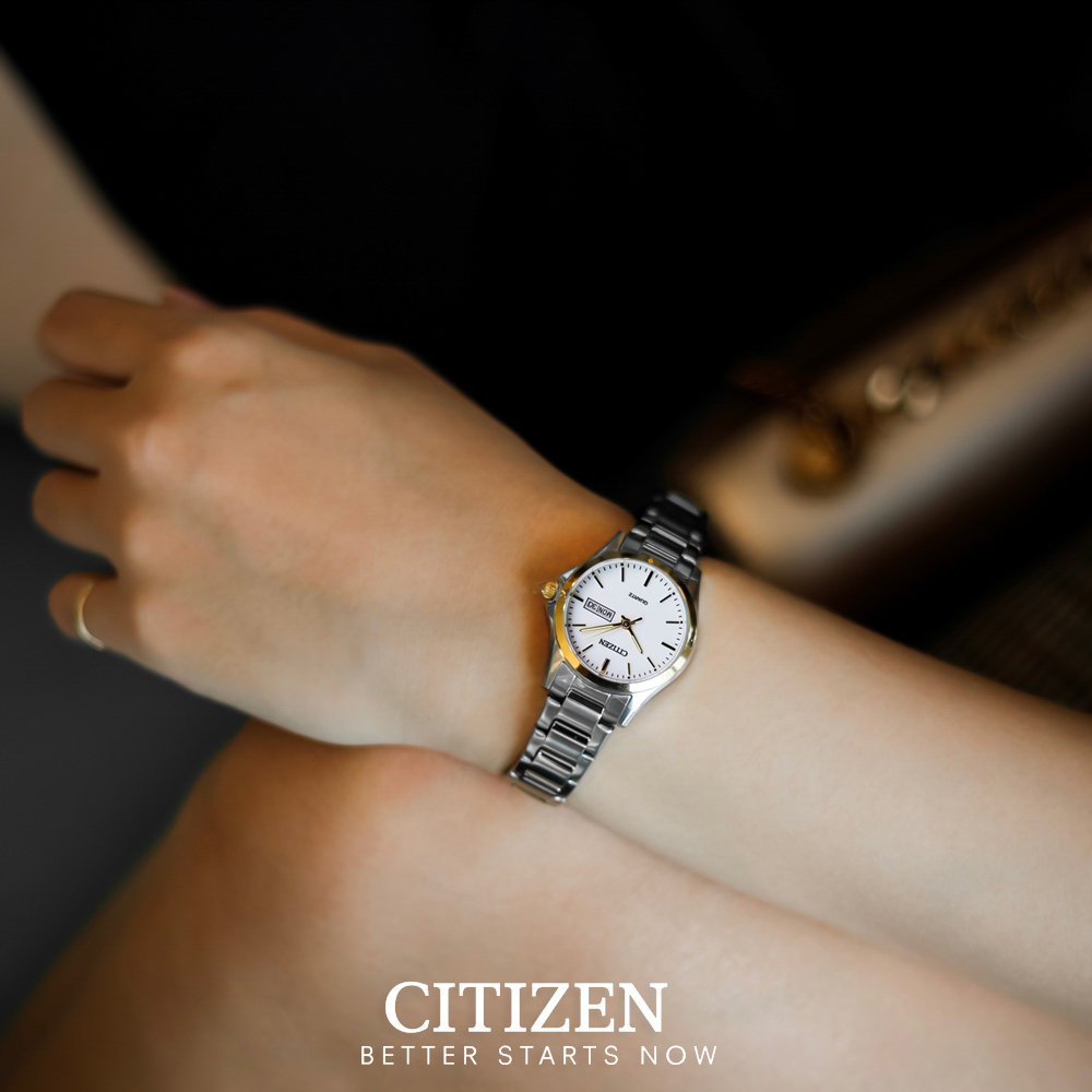 Đồng Hồ Nữ Citizen Dây Thép Không Gỉ EQ0596-87A - Mặt Trắng