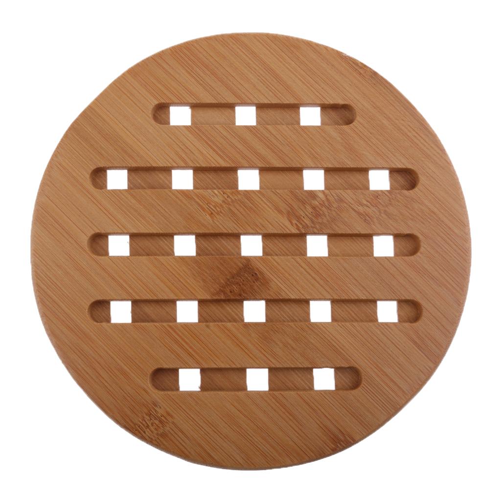 Pack Bamboo Trivet Mat Hot Pot Holder Pads