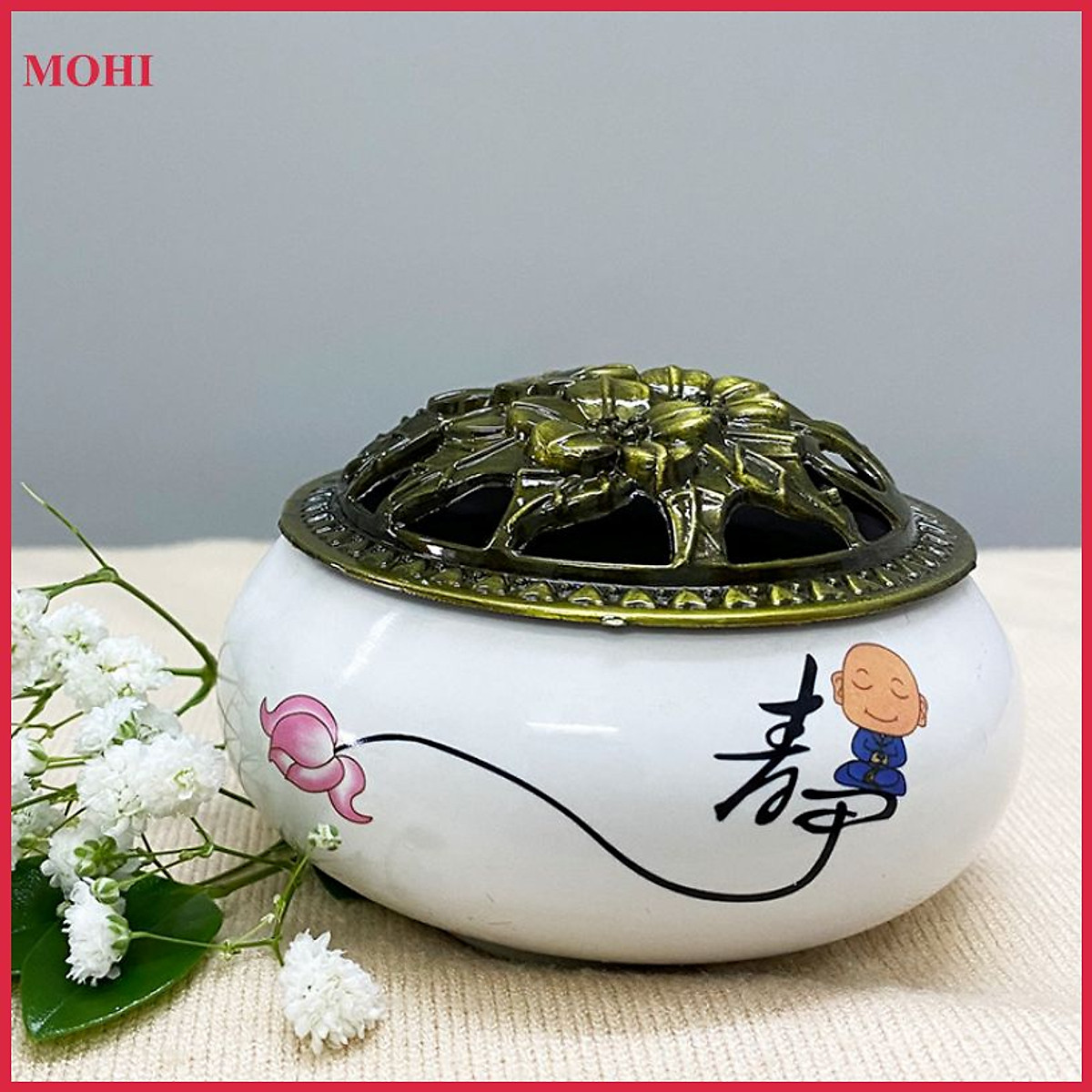 LƯ XÔNG ĐỐT TRẦM BẰNG SỨ