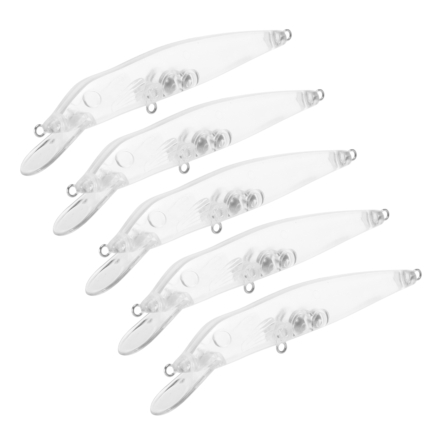 5 cái Mồi Câu Cá Trong Suốt Được làm bằng nhựa cứng cao cấp không phủ sơn, nhỏ và nhẹ