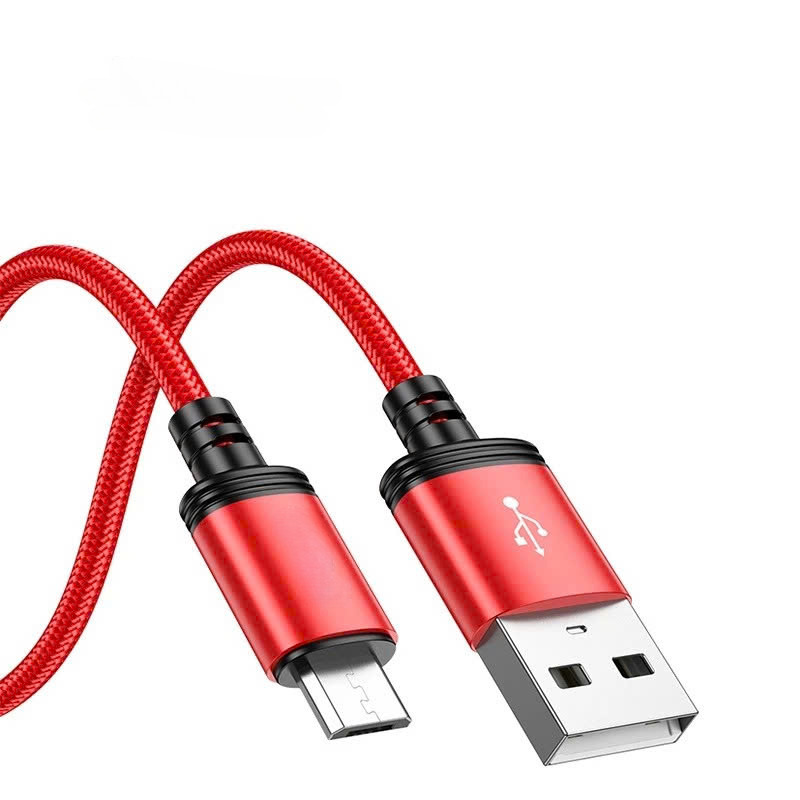 Cáp sạc nhanh 2.4A và truyền dữ liệu cho android Cổng Micro USB Dây Dù Bền Bỉ 1m [Hàng chính hãng] Giao Màu Ngẫu Nhiên