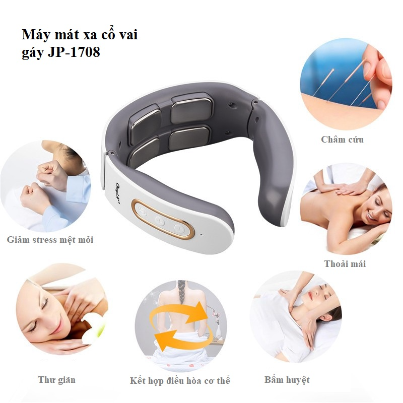 Máy Massage Cổ Vai Gáy Cao Cấp JP-708 Máy matxa công nghệ xung điện thông minh.