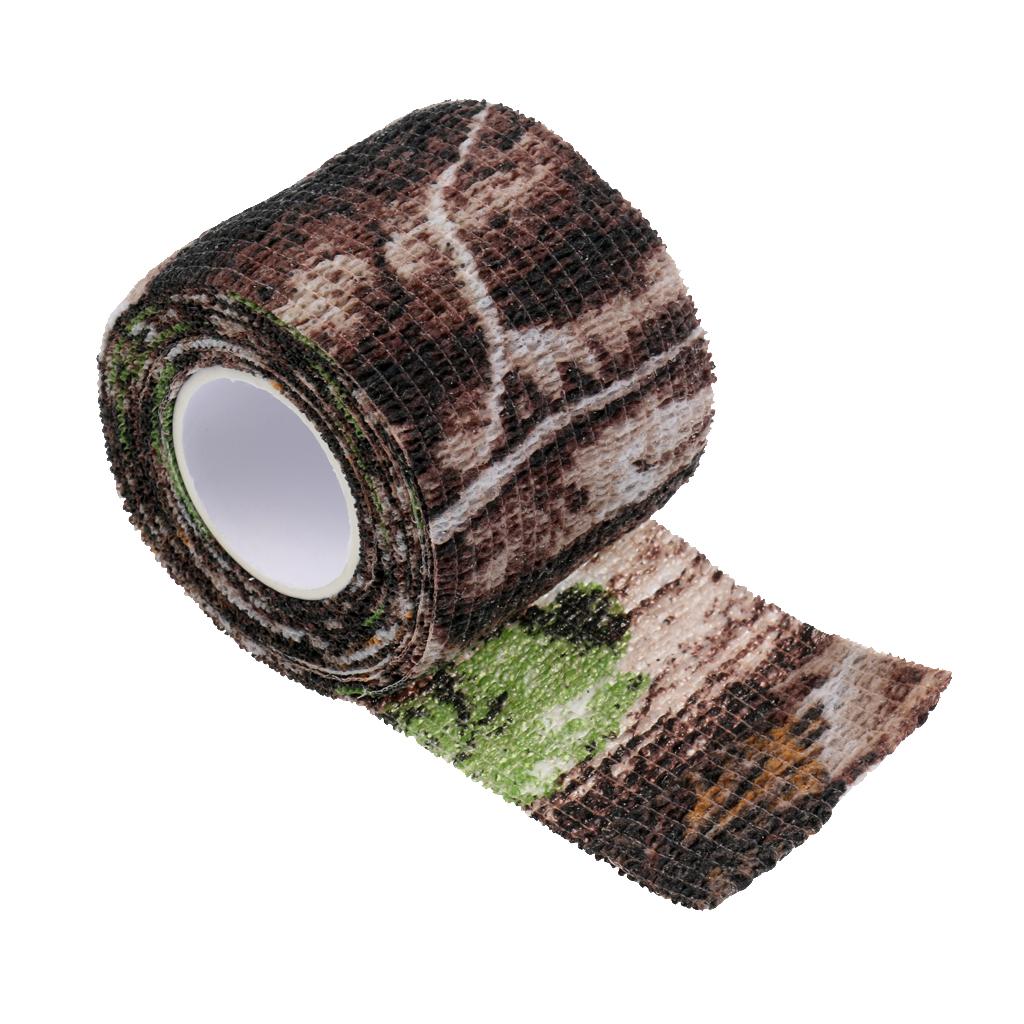 Outdoor Hunting Equipment Camouflage Stealth Elastic Camo Tape Wrap 5cm 2.2m