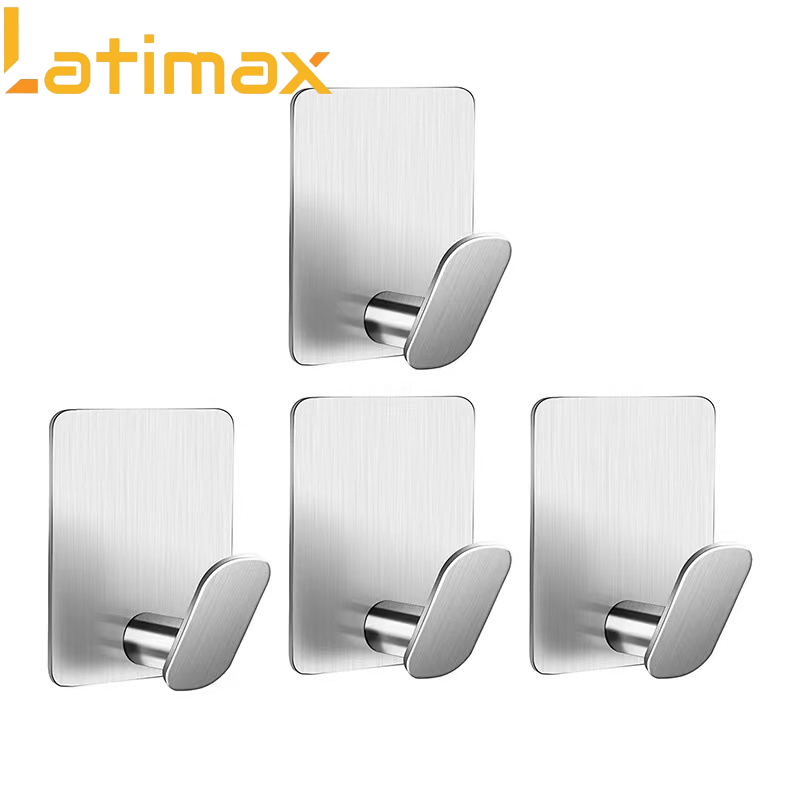 Móc Dán tường treo đồ Latimax MD06 chân vịt đế vuông chất liệu Inox 304 cao cấp chống han gỉ