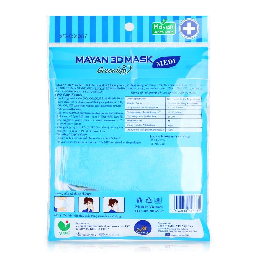 Khẩu trang Mayan 3D Mask chống bụi Micro Filter PM 2.5