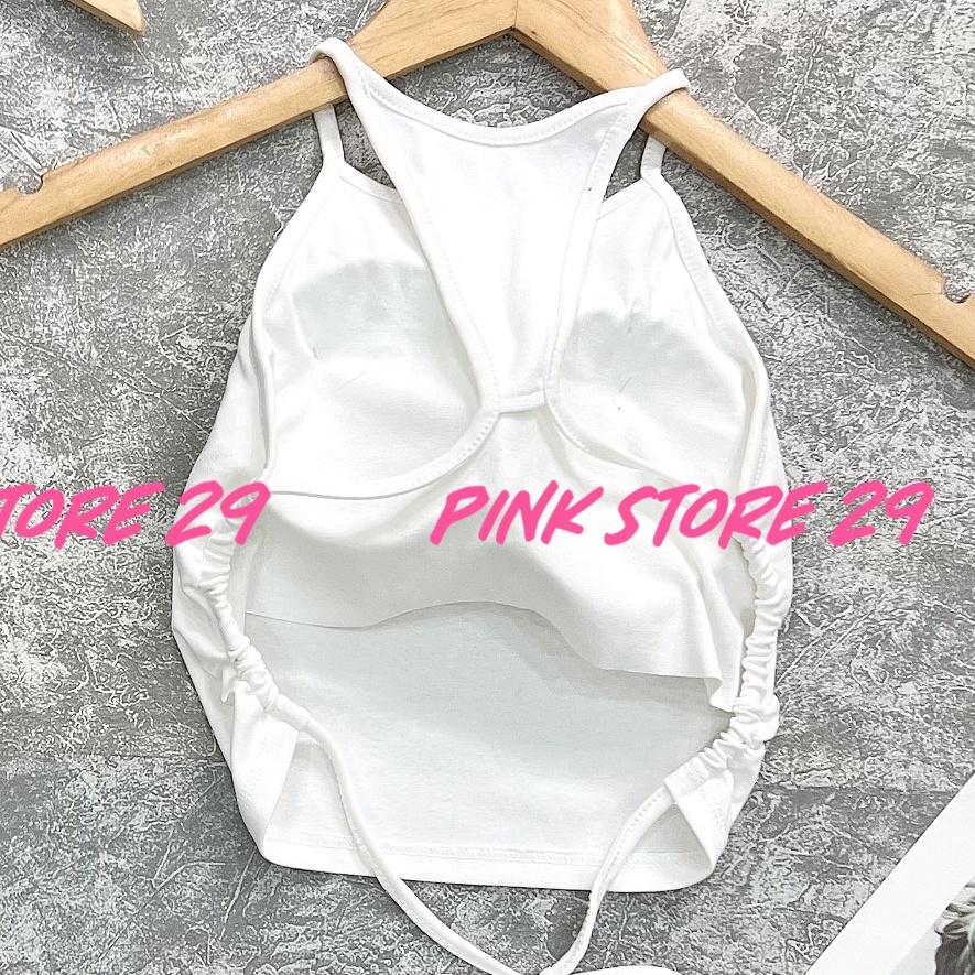 Áo Yếm Croptop PINKSTORE29, Dáng Ôm Hở Lưng Dây Cột Sexy A5401