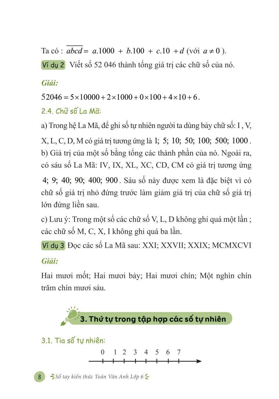 Sổ Tay Kiến Thức Toán Văn Anh Lớp 6